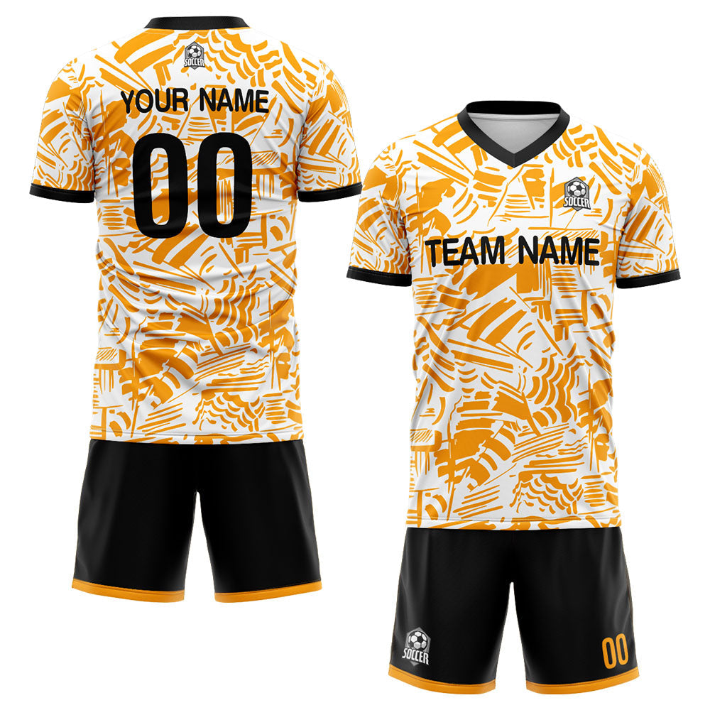 custom soccer set jersey kids adults personalized soccer orange