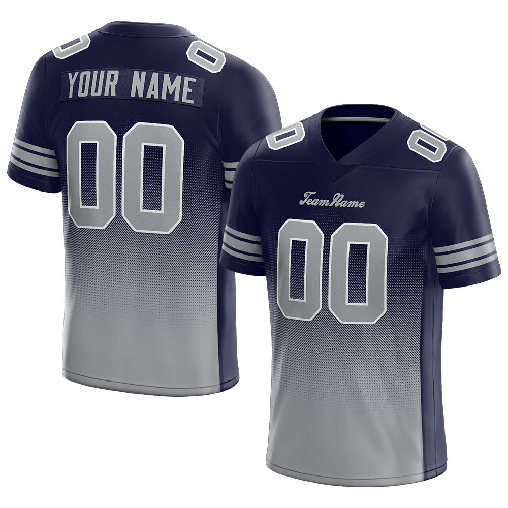 custom authentic gradient fashion football jersey white-royal-black
