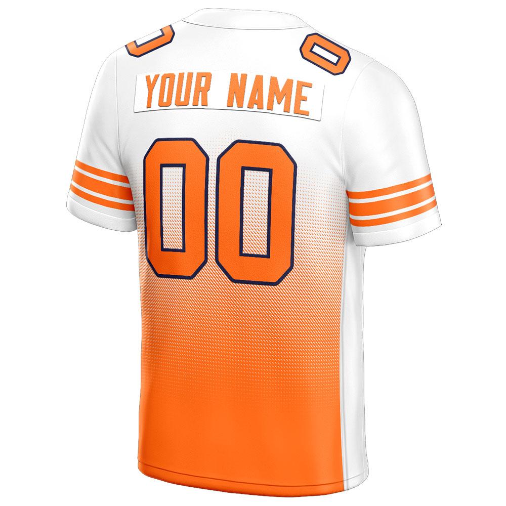 custom authentic gradient fashion football jersey gray-blue-black