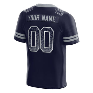 team custom authentic drift fashion football jersey navy-gray mesh