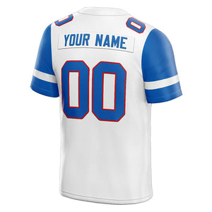 customized  authentic football jersey white-blue mesh