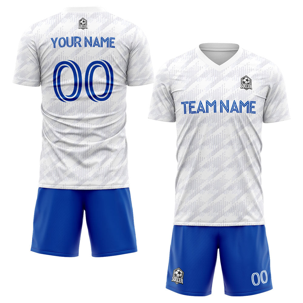custom soccer set jersey kids adults personalized soccer white