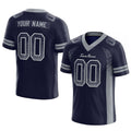 team custom authentic drift fashion football jersey navy-gray mesh
