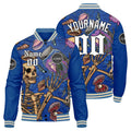 Chaqueta universitaria personalizada estilo Letterman para hombres-mujeres y jóvenes-color azul