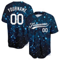 custom full print design authentic starry sky baseball jersey