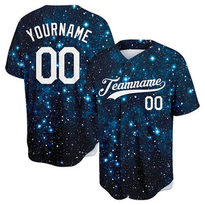 custom full print design authentic starry sky baseball jersey
