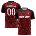 Uniforme de fútbol personalizado para niños y adultos & conjunto personalizado rojo y negro