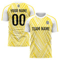Conjunto personalizado de camiseta de fútbol para niños y adultos & color amarillo y blanco