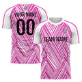 Conjunto personalizado de camiseta de fútbol para niños y adultos & color rosa y blanco
