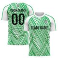 Conjunto personalizado de uniforme de fútbol para niños y adultos & camiseta verde y blanca
