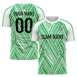 Conjunto personalizado de uniforme de fútbol para niños y adultos & camiseta verde y blanca