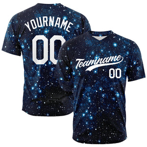 Dise?o personalizado de camiseta de béisbol con estampado completo de cielo estrellado