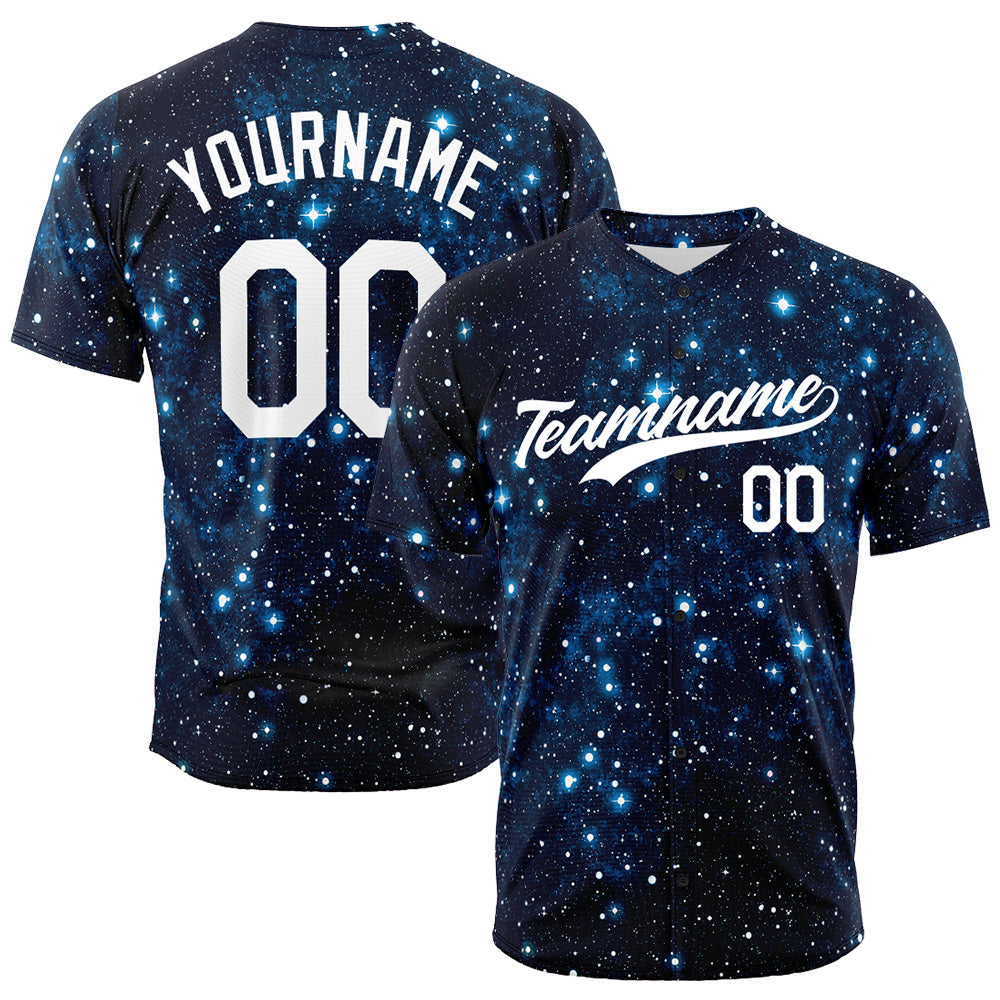 Dise?o personalizado de camiseta de béisbol con estampado completo de cielo estrellado