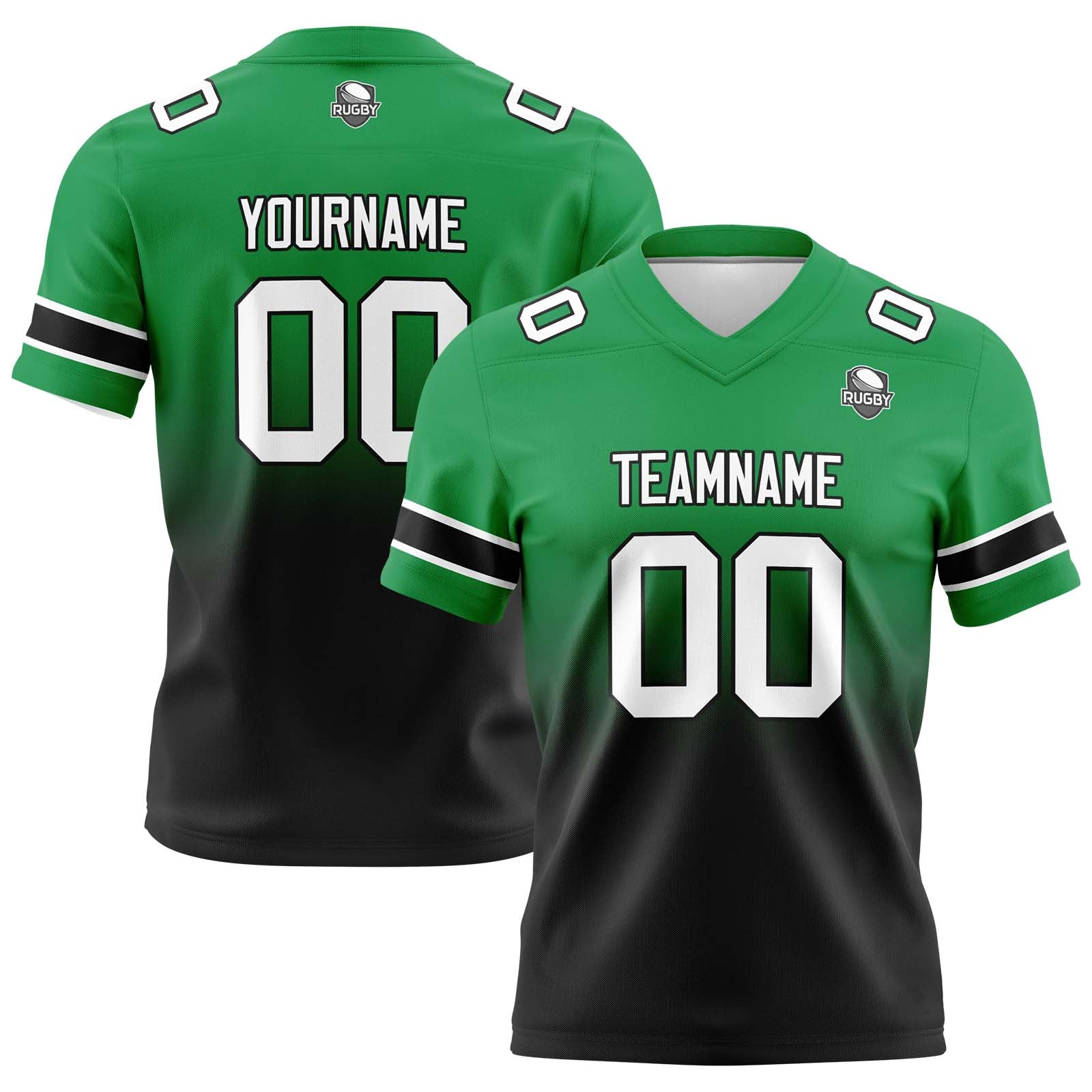 Camisetas de fútbol personalizadas con degradado-nombre-número y logotipo para adultos-niños y equipos
