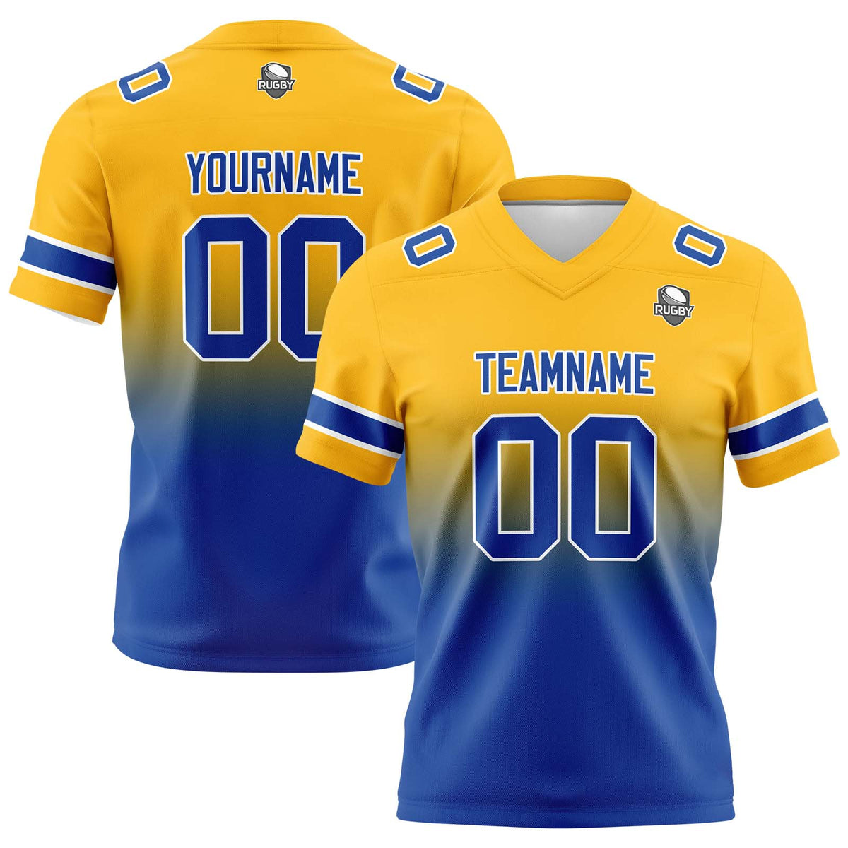 Camisetas de fútbol personalizadas con degradado-nombre-número y logotipo para adultos-niños y equipos