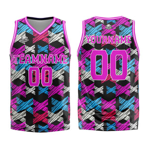Uniforme de baloncesto rosa palo personalizado con tu logotipo-nombre y número impresos