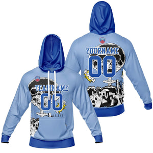 Sudadera con capucha degradada personalizada para hombre-mujer-niña o niño Imprime tu logotipo-nombre y número