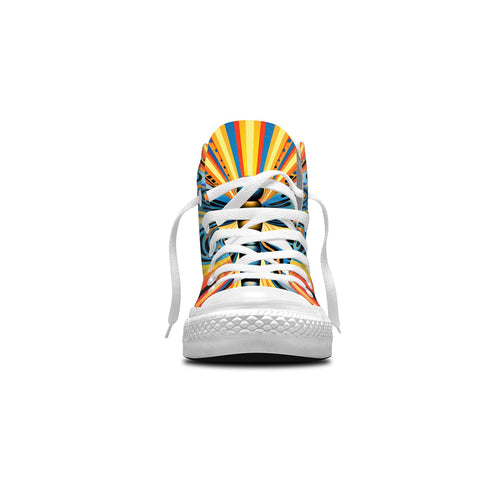 Ballet Mariposa: Zapatillas unisex de media caña de lona -Baila con elegancia artística con diseños de mariposas Op Art para hombres y mujeres