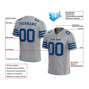 custom authentic football jersey white royal mesh