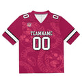 Camiseta de fútbol personalizada con nombre y número del equipo bordados y estampados-color rojo frambuesa