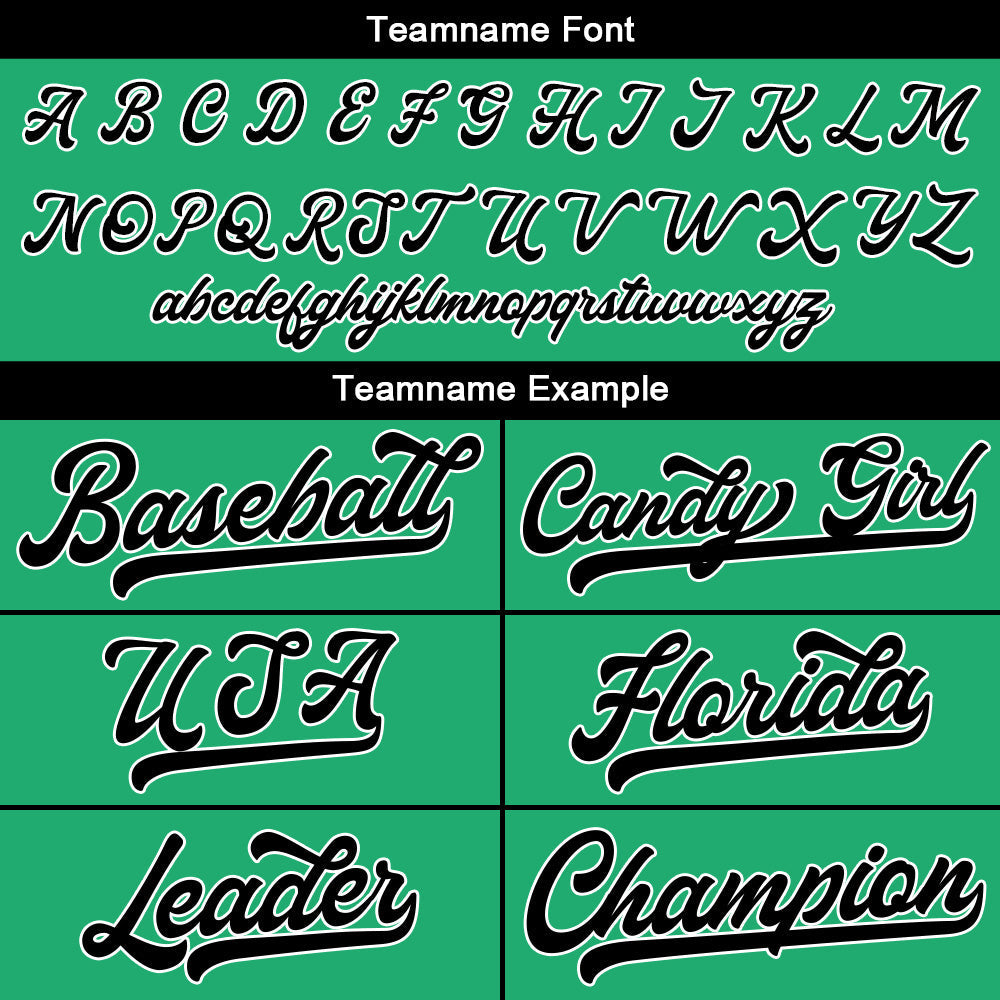 Camiseta de béisbol personalizada con diseño bordado & estilo hip hop & color verde y negro