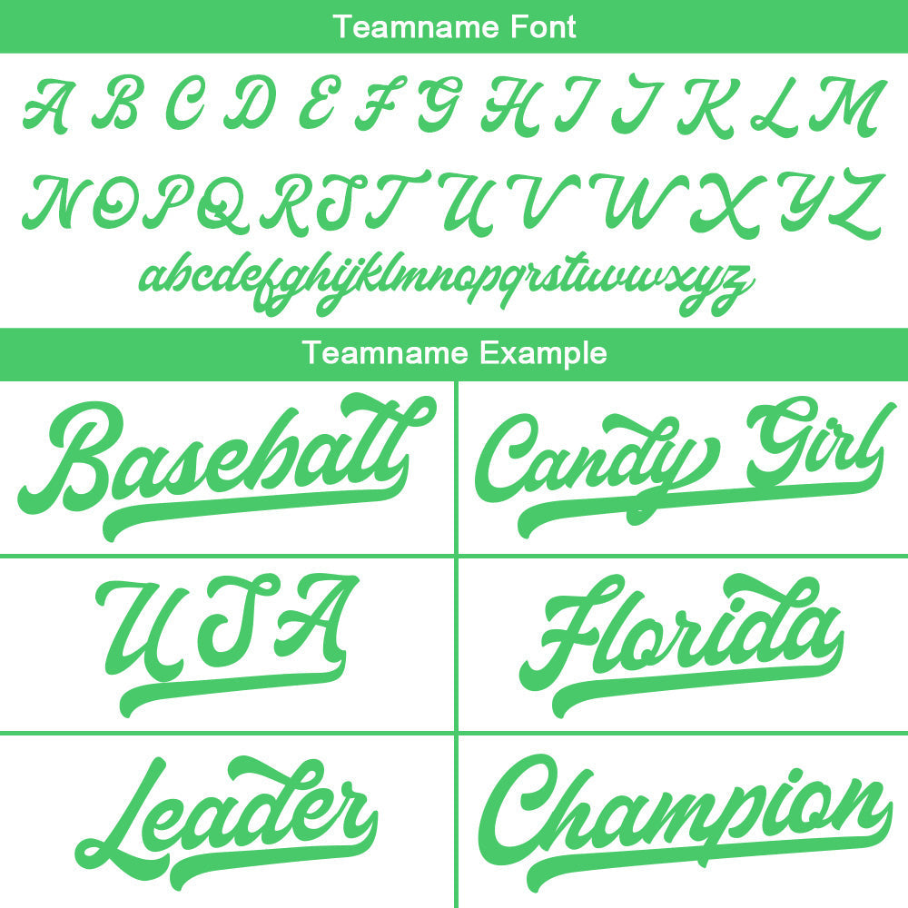 Camiseta de béisbol personalizada con diseño bordado & estilo hip hop & color blanco y verde