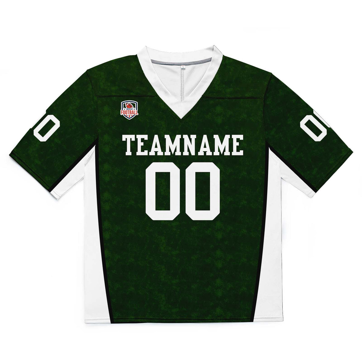 Camiseta de fútbol personalizada con nombre y número del equipo impresos y bordados-color verde oscuro