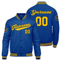 Chaqueta universitaria personalizada estilo Letterman para hombres-mujeres y jóvenes-color amarillo real