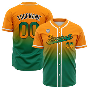 Camisetas de béisbol personalizadas con degradado nombre número y logotipo