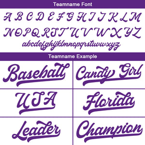 Camiseta de béisbol personalizada con diseño bordado & estilo hip hop & color blanco y morado