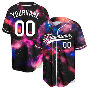 custom full print design authentic starry sky baseball jersey