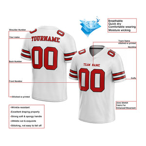customized authentic football jersey gold black-white mesh