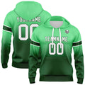 Sudadera con capucha degradada personalizada para hombre-mujer-niña o niño Estampa tu logotipo-nombre o número en color verde