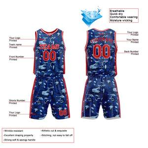 Uniforme de baloncesto azul oscuro personalizado con tu logotipo-nombre y número impresos