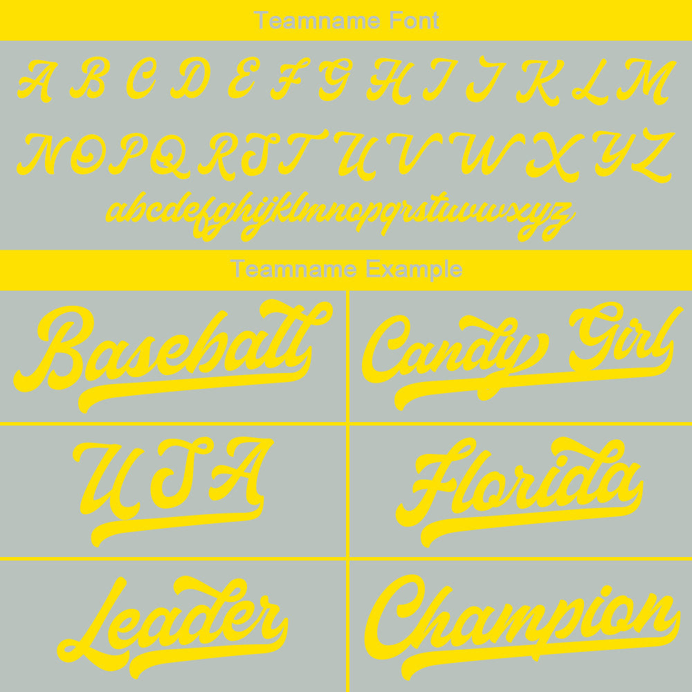 Camiseta de béisbol personalizada con diseño bordado & estilo hip hop & color gris y amarillo