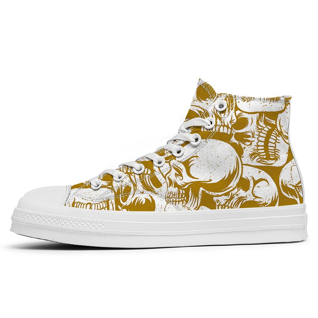 Resalta tu estilo con las zapatillas de lona de caña media Skeleton para hombre y mujer