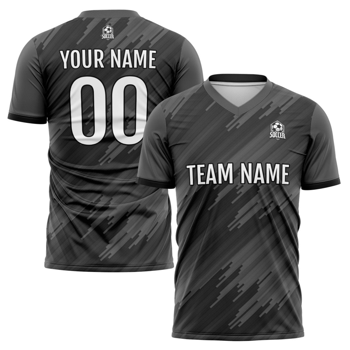 Conjunto personalizado de camiseta gris para niños y adultos
