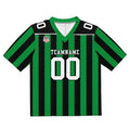 Camiseta de fútbol personalizada con nombre y número del equipo bordados-color verde y negro