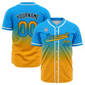 Camisetas de béisbol personalizadas con degradado nombre número y logotipo