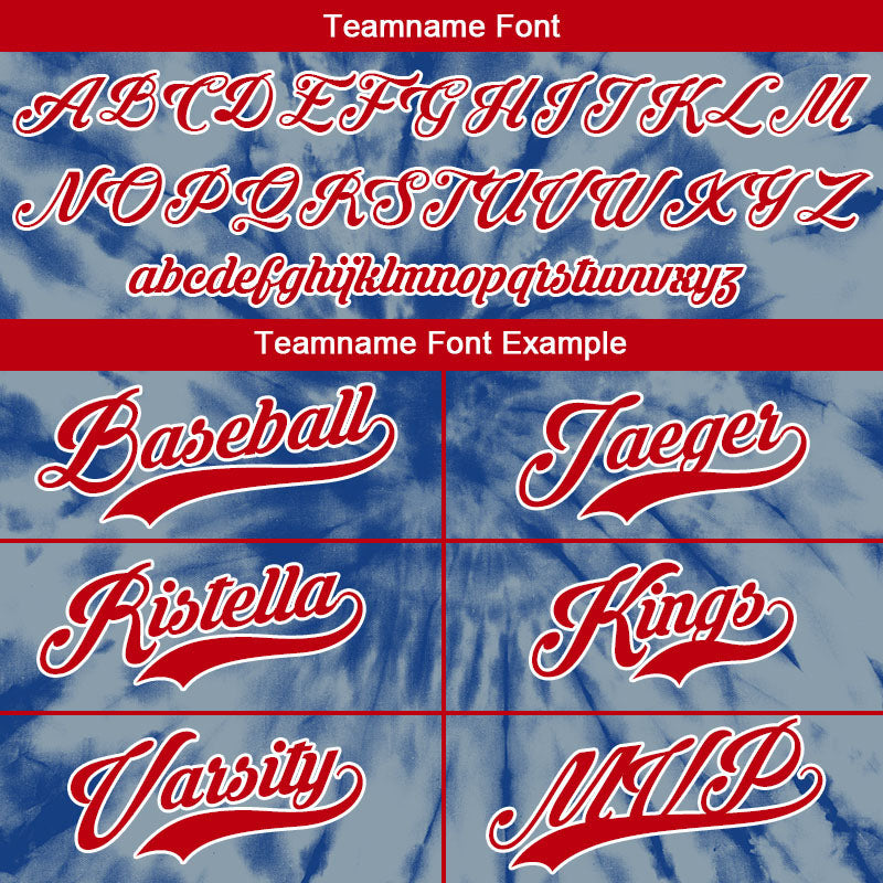 custom full print design authentic tie-dyed baseball jersey