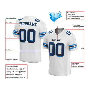 customized  authentic football jersey aqua orange-white mesh