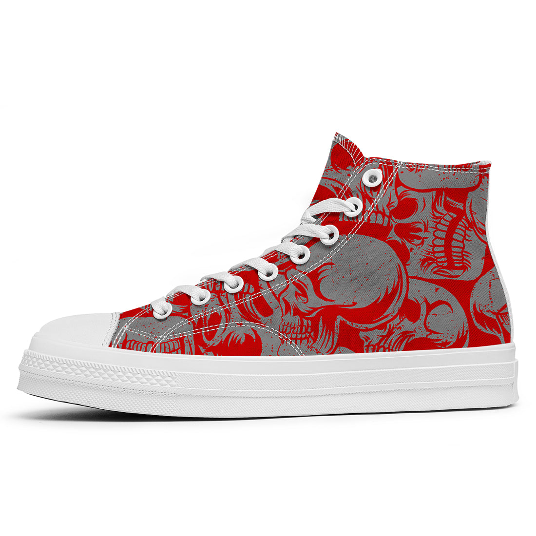 Resalta tu estilo con las zapatillas de lona de caña media Skeleton para hombre y mujer