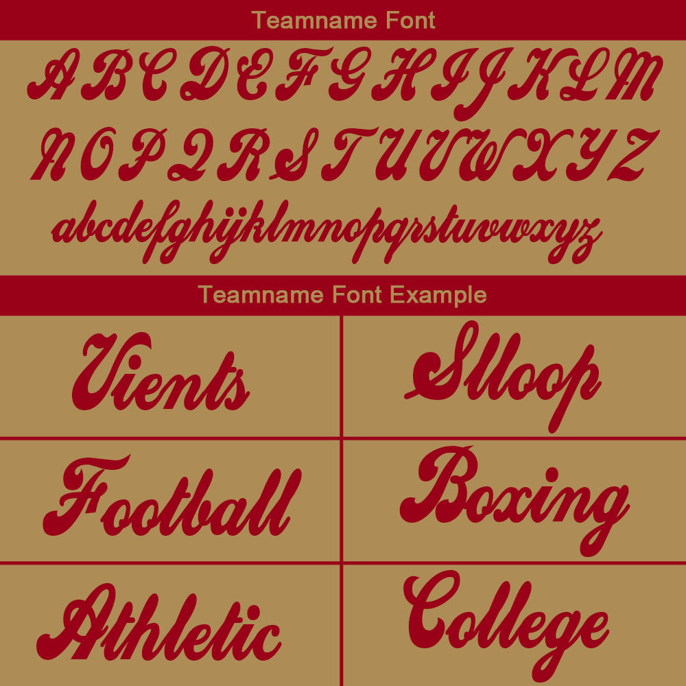 custom authentic gradient fashion football jersey gold-red