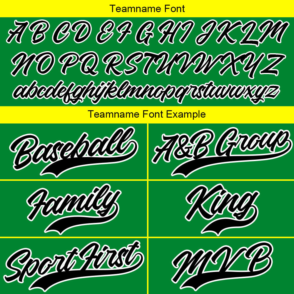 Camiseta de béisbol con dise?o personalizado estampado completo en amarillo y verde