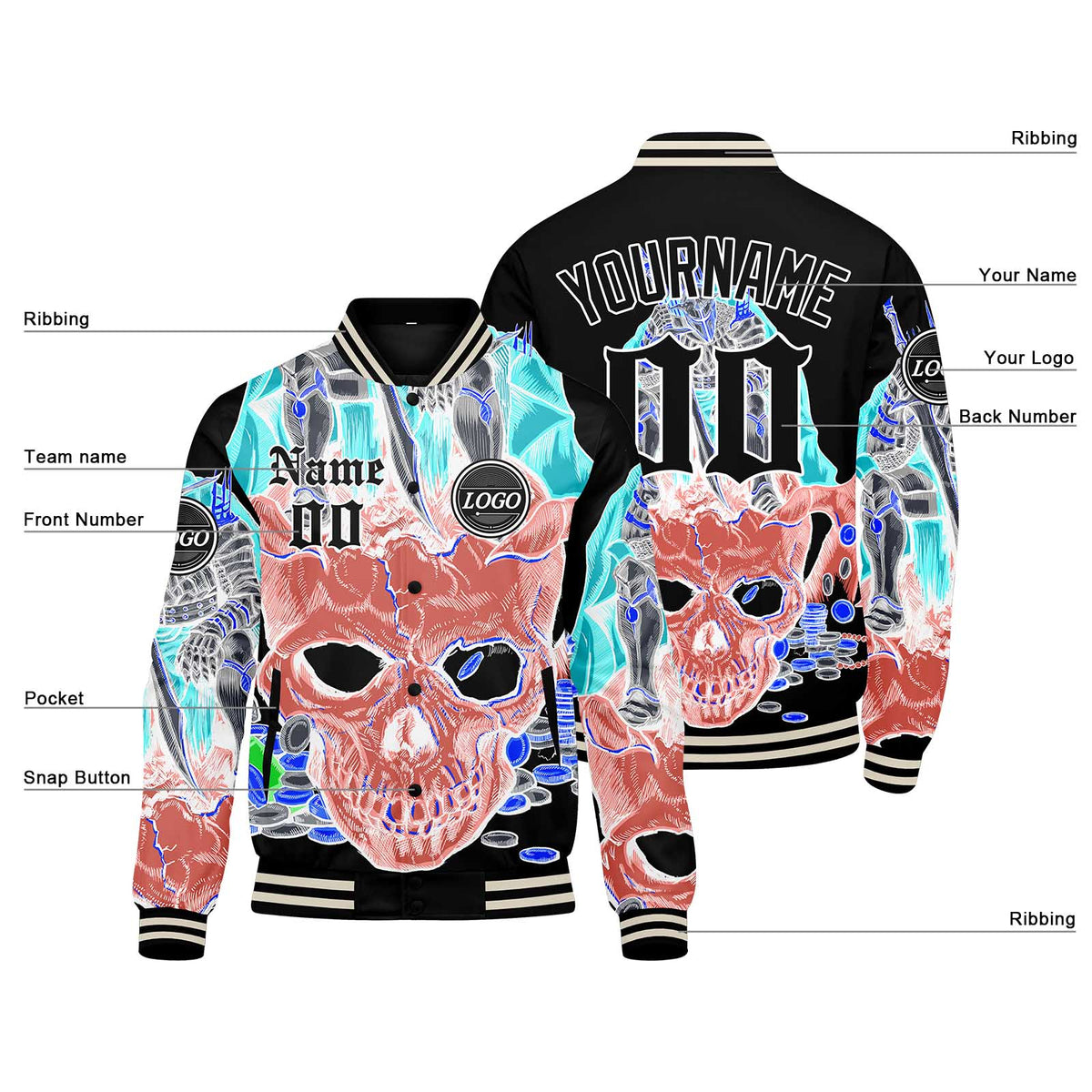 Chaqueta universitaria personalizada estilo Letterman para hombres-mujeres y jóvenes-color rosa