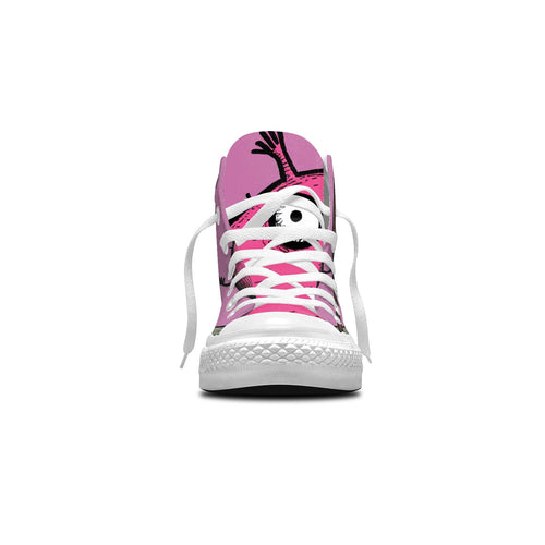 Adorable Oink: Déjese seducir por la ternura con nuestras zapatillas de lona de media caña con divertidos dibujos de cerditos: moda divertida para hombres y mujeres