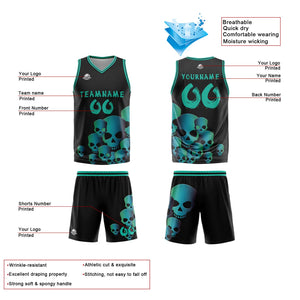 Uniforme de baloncesto personalizado en color verde fluido con tu logotipo-nombre y número impresos