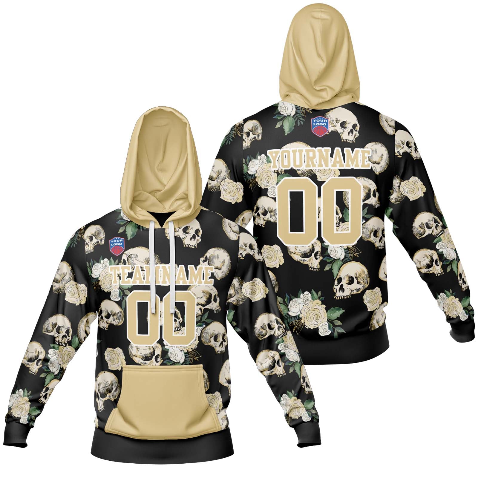 Sudadera con capucha degradada personalizada para hombre-mujer-niña o niño Imprime tu logotipo-nombre y número