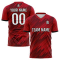 Conjunto personalizado de camiseta roja para niños y adultos