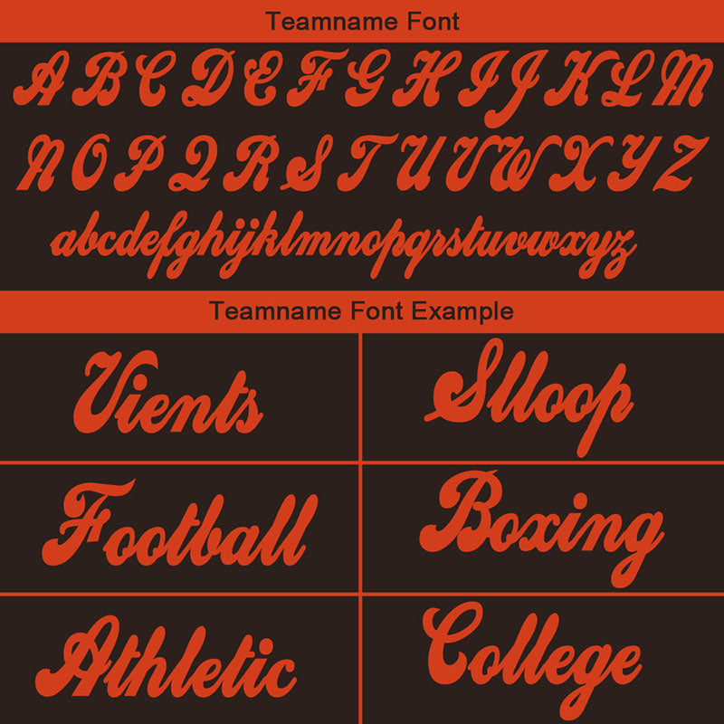 team custom authentic drift fashion football jersey brown-orange mesh